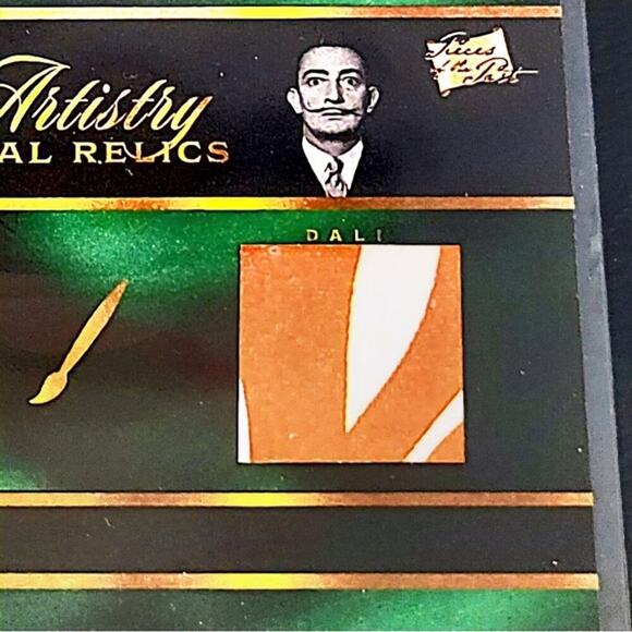 Authentic Andy Warhol and Salvador Dali Pieces of Art Relics POTP - Picture 2 of 5